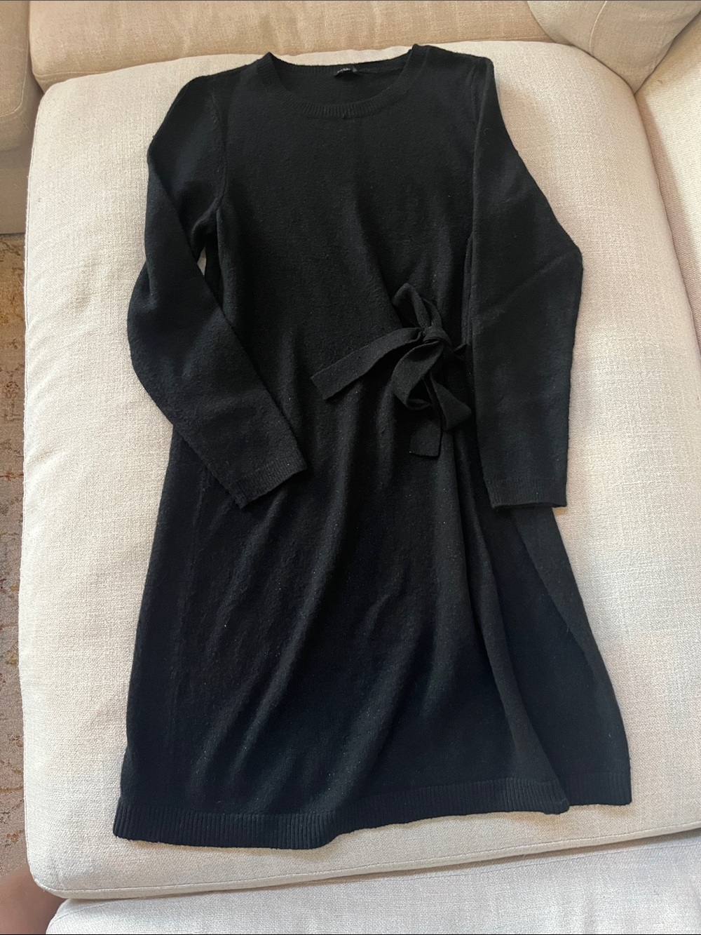 Talbots Black Long Sleeve sweater Wrap-Style Dress